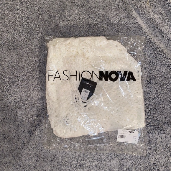 All white crochet romper - Picture 2 of 3